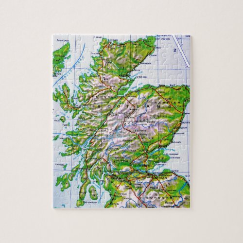 Vintage Map of Scotland Orkney Islands Jigsaw Puzzle