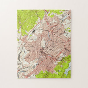 Vintage Map of Scranton Pennsylvania (1947) Jigsaw Puzzle