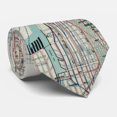 Vintage Map of Seattle Washington 1911 Tie