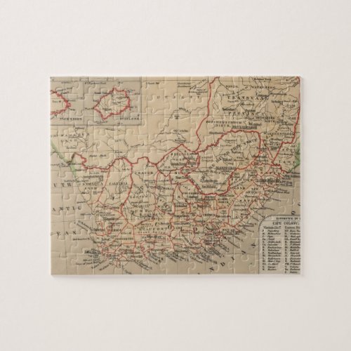 Vintage Map of South Africa 1880 Jigsaw Puzzle