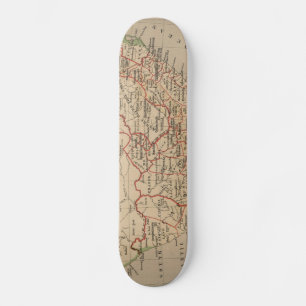 Vintage Map of South Africa (1880) Skateboard