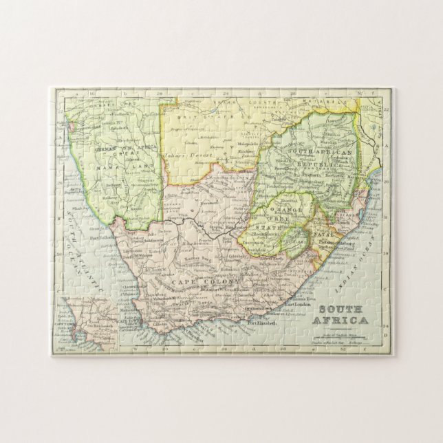 Vintage Map of South Africa (1899) Jigsaw Puzzle (Horizontal)