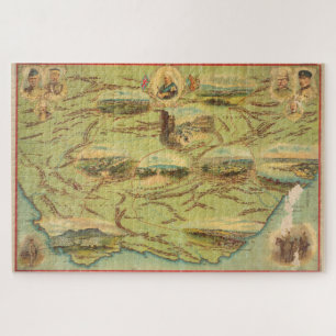 Vintage Map of South Africa (1900) Jigsaw Puzzle