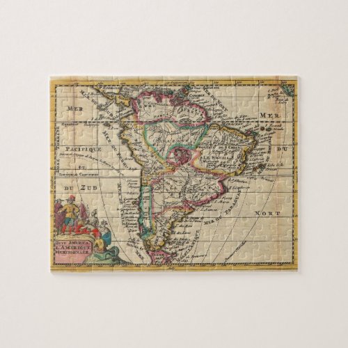 Vintage Map of South America 1747 Jigsaw Puzzle