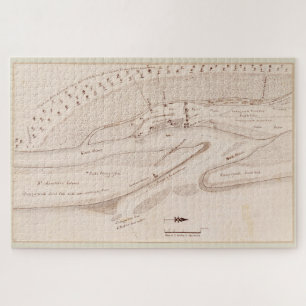 Vintage Map of St Augustine FL (1819) Jigsaw Puzzle