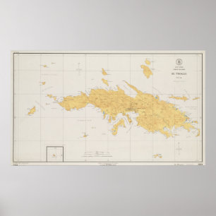 Vintage Map of St Thomas (1922) Poster