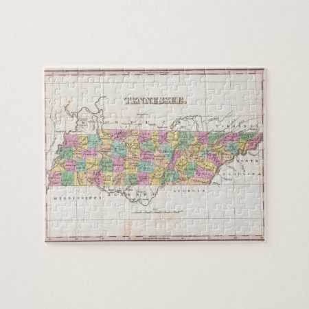 Vintage Map Of Tennessee (1827) Jigsaw Puzzle