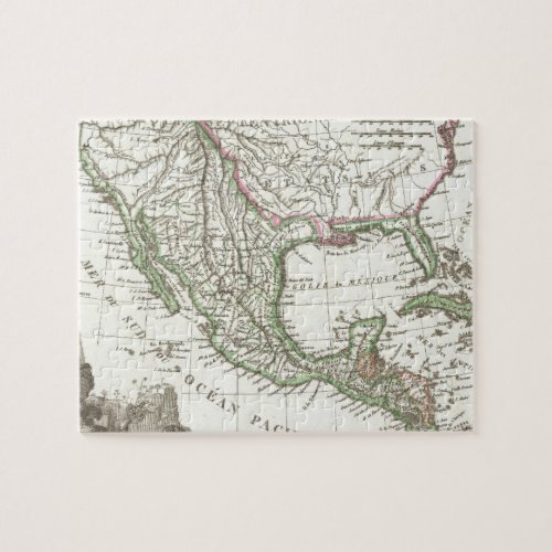 Vintage Map of Texas and Mexico Territories 1810 Jigsaw Puzzle