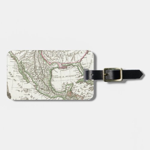 Vintage Map of Texas and Mexico Territories 1810 Luggage Tag