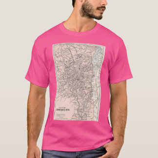Vintage Map Of The Adirondack Mountains (1901) Bas T-Shirt