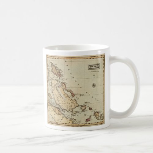 Vintage Map of The Bahamas 1823 Coffee Mug