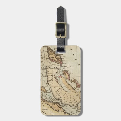 Vintage Map of The Bahamas 1823 Luggage Tag