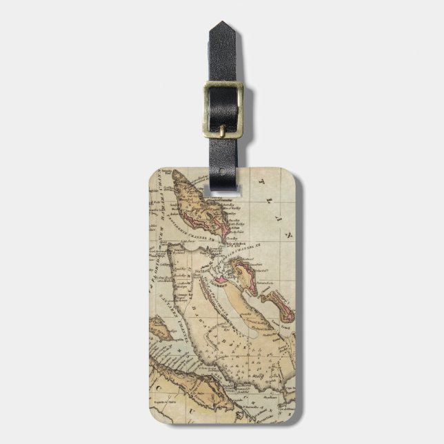 Vintage Map of The Bahamas (1823) Luggage Tag (Front Vertical)