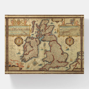 Vintage Map of the British Isles, 1552 – 1629 Paperweight