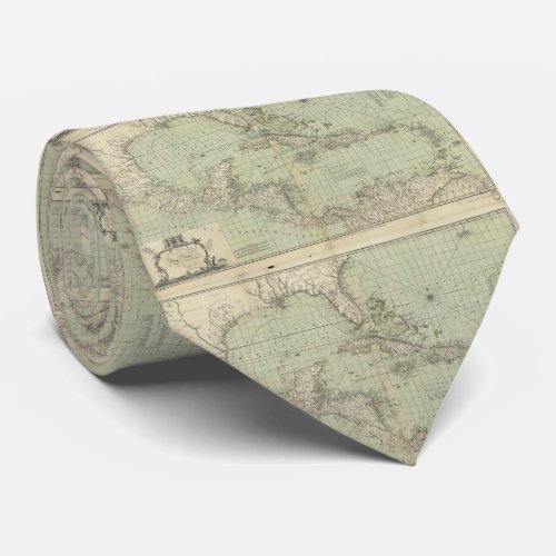 Vintage Map of The Caribbean 1774 Tie