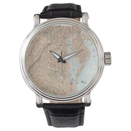 Vintage Map of The Chesapeake Bay 1861 Watch