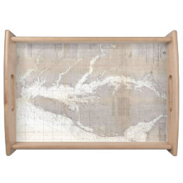 Vintage Map of the Chesapeake Bay (1866) Serving Tray