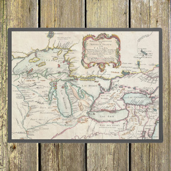 Vintage Map Of The Great Lakes Doormat by whereabouts at Zazzle