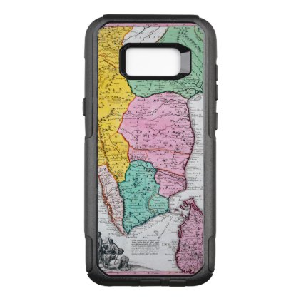 Vintage Map of the Indian Peninsula | 1733 OtterBox Commuter Samsung Galaxy S8+ Case