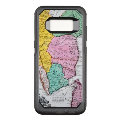 Vintage Map of the Indian Peninsula | 1733 OtterBox Commuter Samsung Galaxy S8 Case