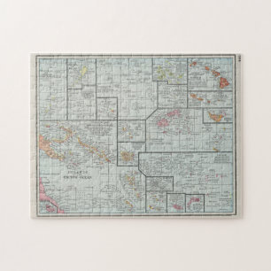 Vintage Map of The Islands of the Pacific (1901) Jigsaw Puzzle