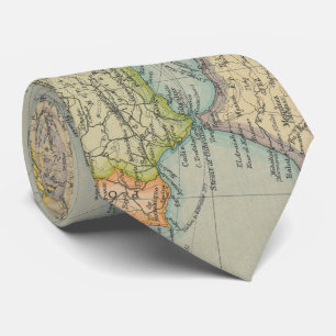 Vintage Map of The Mediterranean Sea (1912) Neck Tie