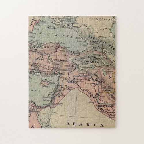 Vintage Map of the Middle East Jigsaw Puzzle
