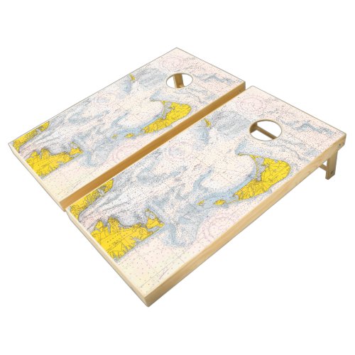 Vintage Map of The Nantucket Sound 1966 Cornhole Set