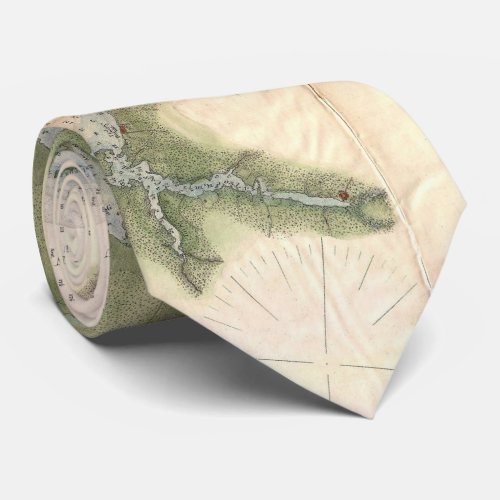 Vintage Map of The Neuse River 1874 Neck Tie