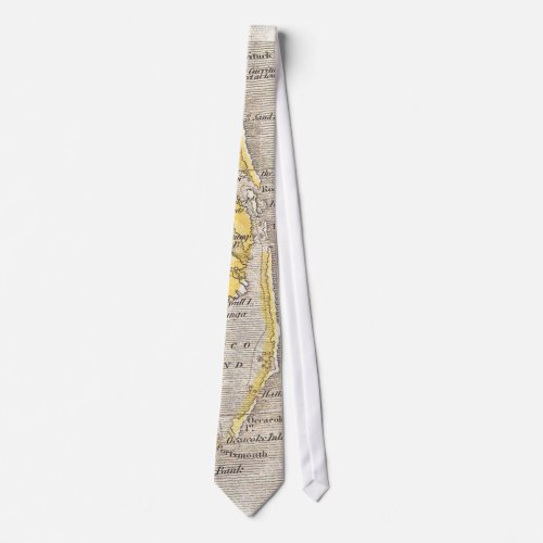 Vintage Map of The Outer Banks 1818 Neck Tie