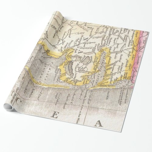 Vintage Map of The Outer Banks 1818 Wrapping Paper