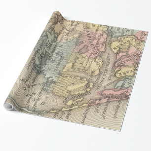 Vintage Map of The Outer Banks (1859) Wrapping Paper