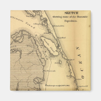 Vintage Map of The Outer Banks (1862) Magnet