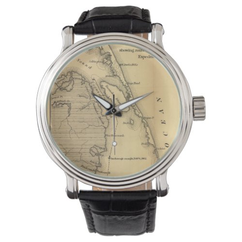 Vintage Map of The Outer Banks 1862 Watch