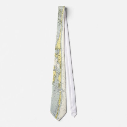 Vintage Map of The Outer Banks 1942 Neck Tie