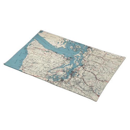 Vintage Map of The Puget Sound 1919 Placemat