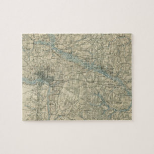 Vintage Map of The Richmond Virginia Area (1864) Jigsaw Puzzle