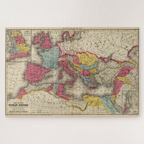 Vintage Map of The Roman Empire 1875 Jigsaw Puzzle
