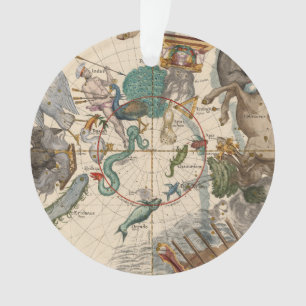 Vintage Map of the South Pole Ornament