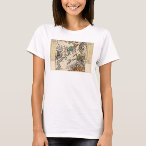 Vintage Map of the South Pole T_Shirt