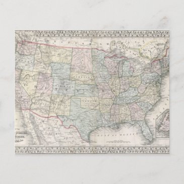 Vintage Map of the United States Scrapbook Paper