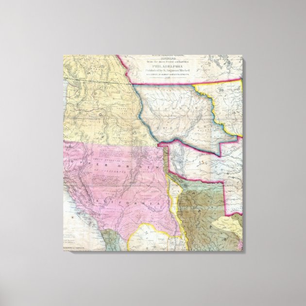 Vintage Map Of The Western United - Vintage Map Of The Western United States 1846 Canvas Print R6ac910f553c04749a991056fabb27f95 Vglr5t Fpuod 630 