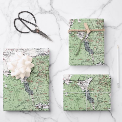 Vintage map of the White Mountains Poster Wrapping Paper Sheets