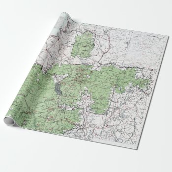 Vintage Map Of The White Mountains Wrapping Paper by PD_Graphics at Zazzle