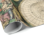 Vintage Map of The World (1689) Wrapping Paper (Roll Corner)