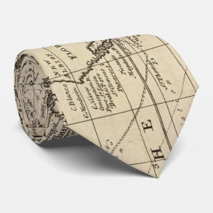 Vintage Map of The World (1747) Neck Tie
