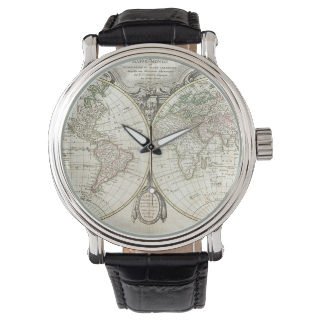Vintage Map of The World (1775) Watch (Front)