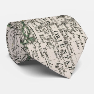 Vintage Map of The World (1789) Neck Tie