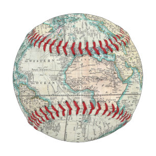 Vintage Map of The World (1801) Baseball