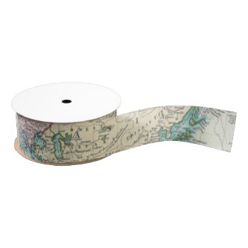 Vintage Map Of The World (1801) Grosgrain Ribbon by Alleycatshirts at Zazzle
